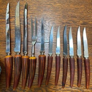 Vintage 11piece carving set. Crown Crest Sheffield England